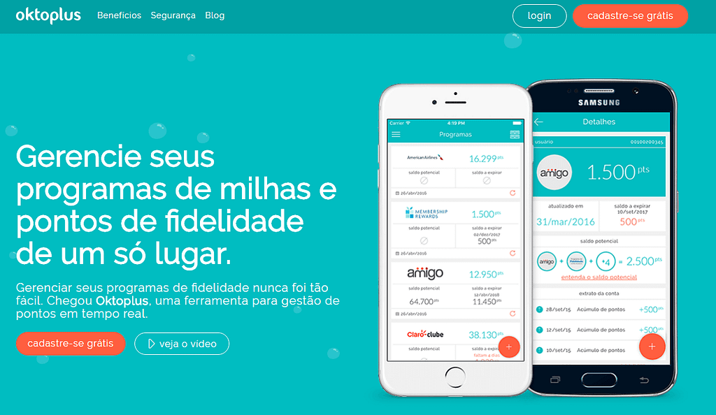 Oktoplus Aplicativo Milhas Viagem