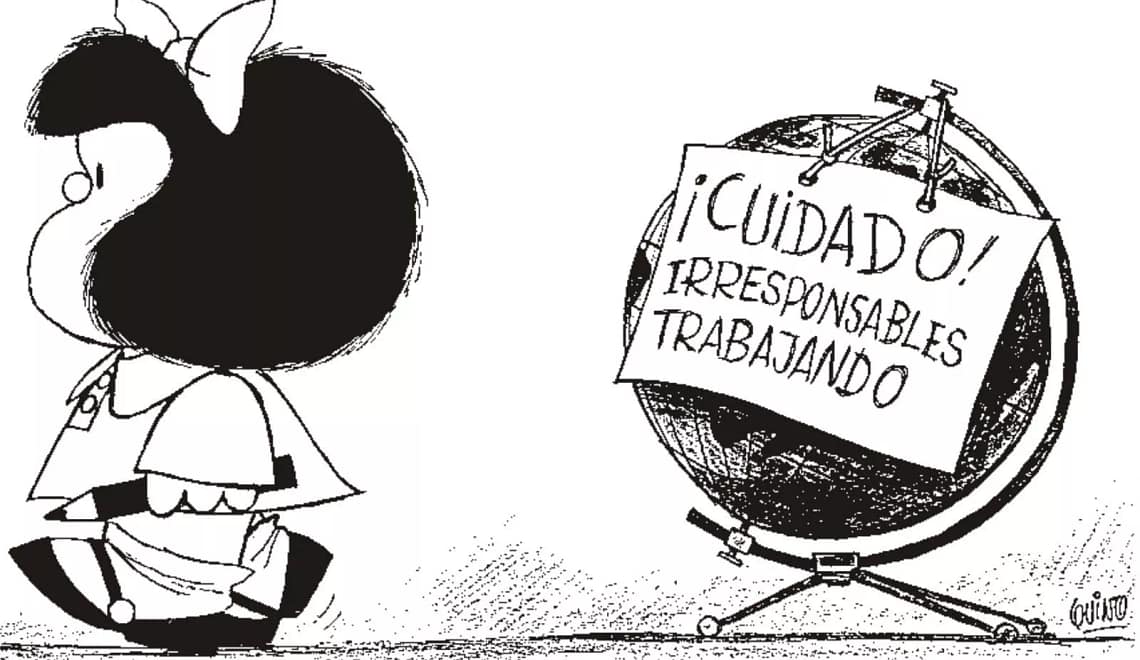 balanço Mafalda e o 'Paseo de la Historieta' em Buenos Aires